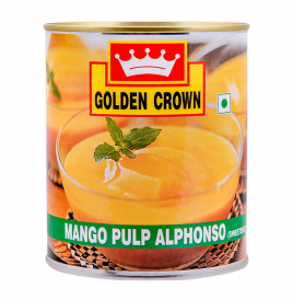 Golden Crown Mango Pulp Alphonso (Sweetened)   Tin  850 grams